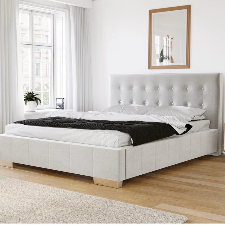 Luxury Custom Frame Bed with Swarovski™ Crystal Headboard