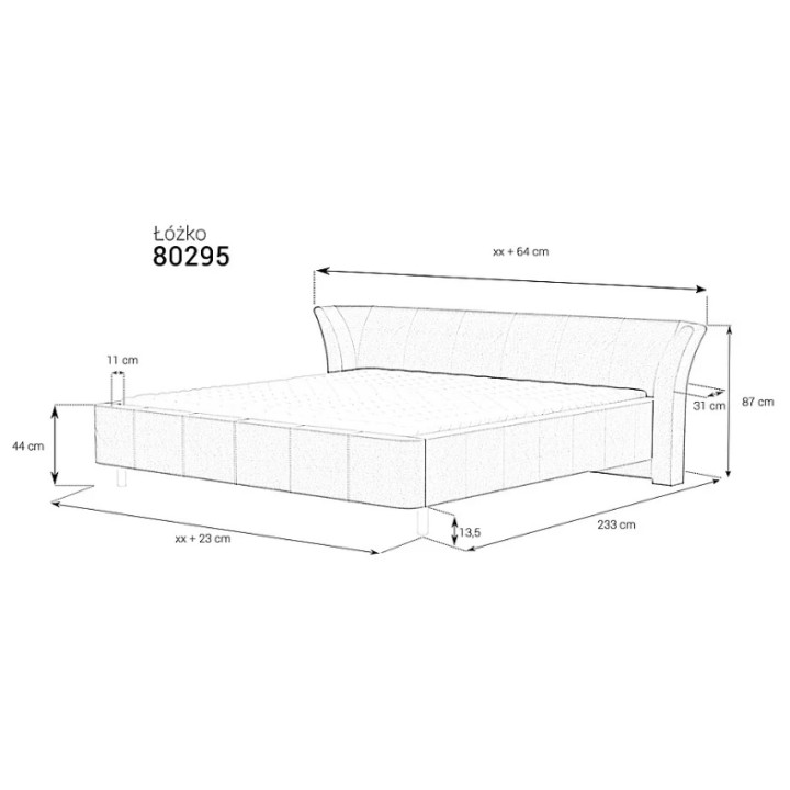 Luxury  Upholstered Bed Frame 95 – Customizable| J&B Furniture