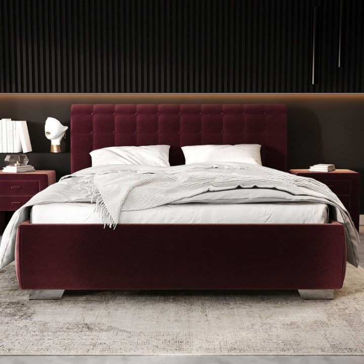 Upholstered Bed Frame 17  Customizable Colors | J&B Furniture