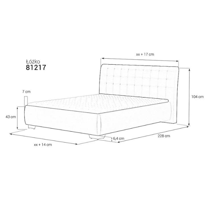 Upholstered Bed Frame 17  Customizable Colors | J&B Furniture