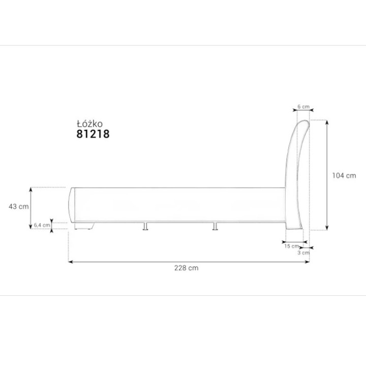 Upholstered Bed Frame 18 – Customizable Color | J&B