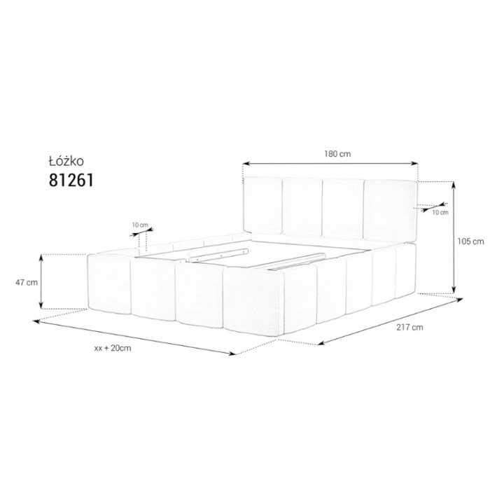 Modern Upholstered Bed Frame – Customizable  | J&B