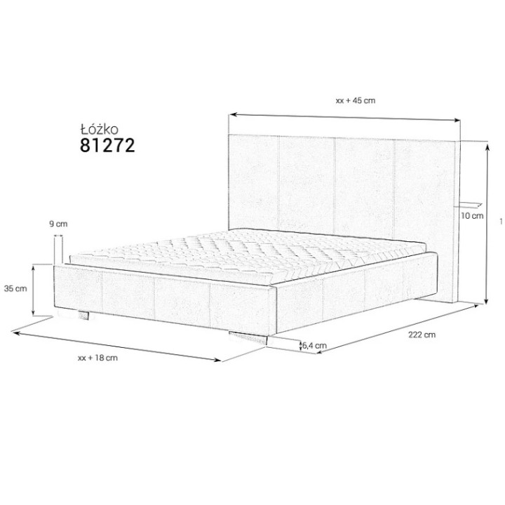 Upholstered Bed Frame 72 – Luxury Upholstered
