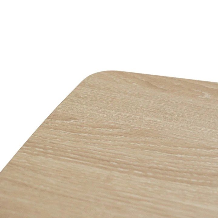 Dalton Dining Table Light Oak   | Black Steel Legs | 120cm