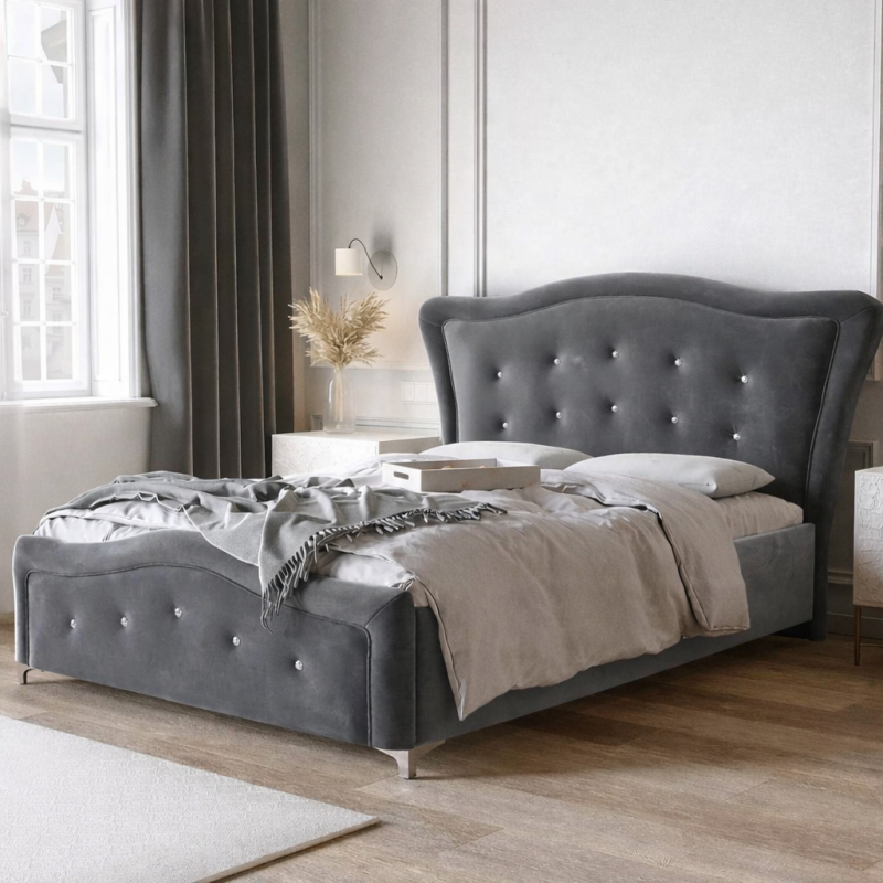 Ottoman bed in Grey