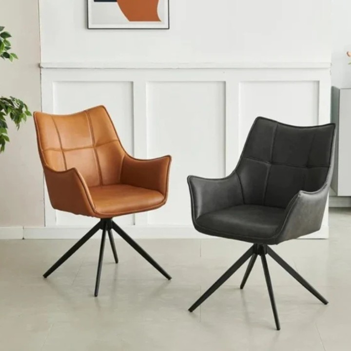 VITO Faux Leather Dining Armchairs | Modern Dining Chairs
