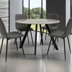 Round Dining Table Grey