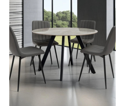 Round Dining Table Grey