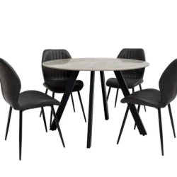 Round Dining Table Grey