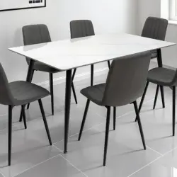 Dining Table White Stone