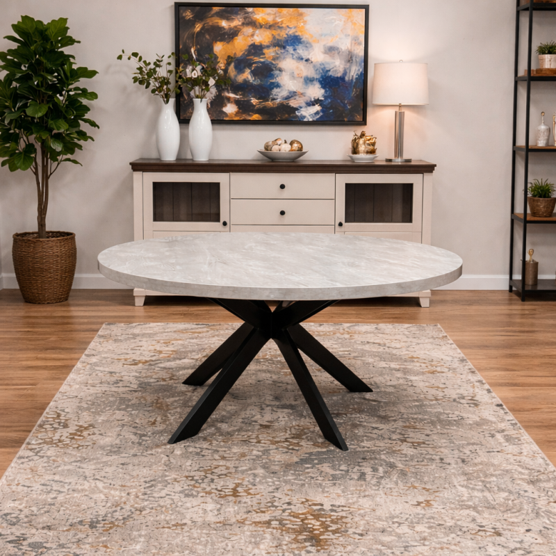 Rimini Round Extending Table 120–160 cm