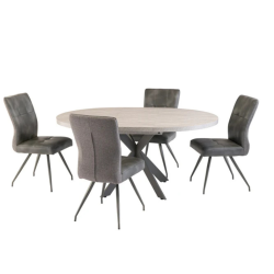 Rimini Round Extending Table 120–160 cm