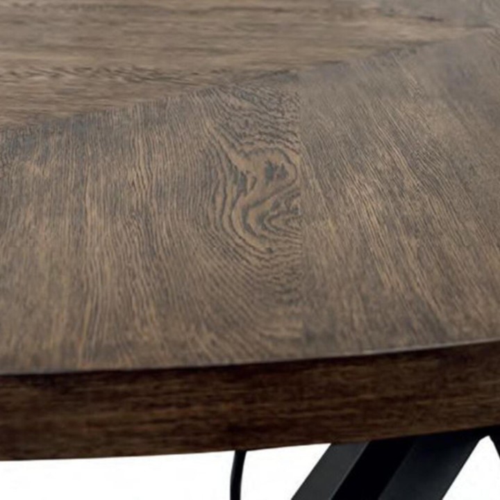 Samara Oval Oak Dining Table 1.8m | Dark Wood Table