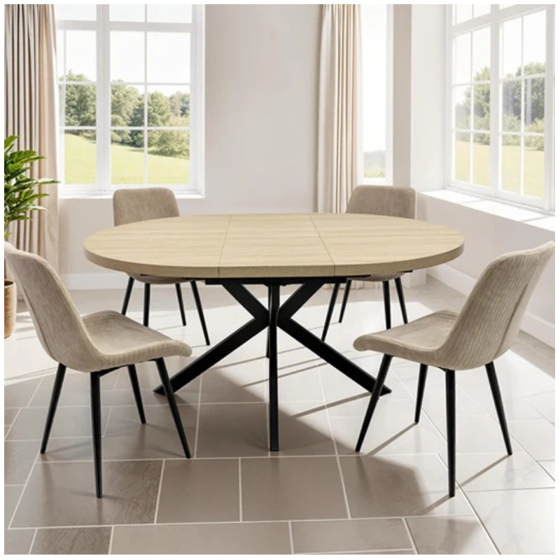 Dalton Light Oak Round Dining Tables