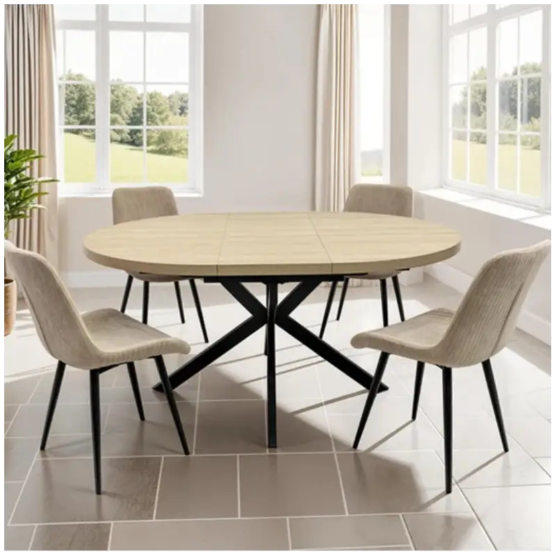 Dalton Light Oak Round Dining Tables