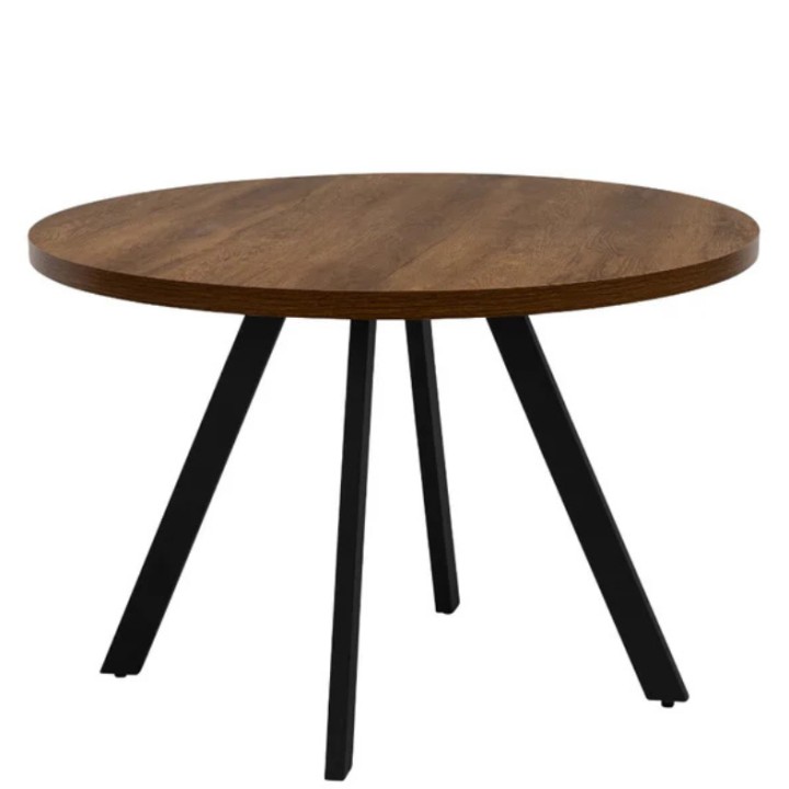 Panama Round Dining Table Dark Oak 1.1m  |J&B