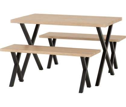 BUXTON DINING BENCH SET – TABLE AND BENCHES