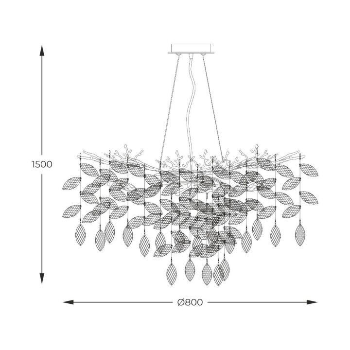 Cindy Ceiling Chandelier Chrome |Modern Indoor Lights J&B