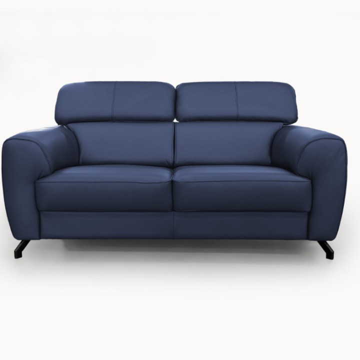 Bespoke Compass 2.5 Seater Sofa in Blue Italian Leather| J&B
