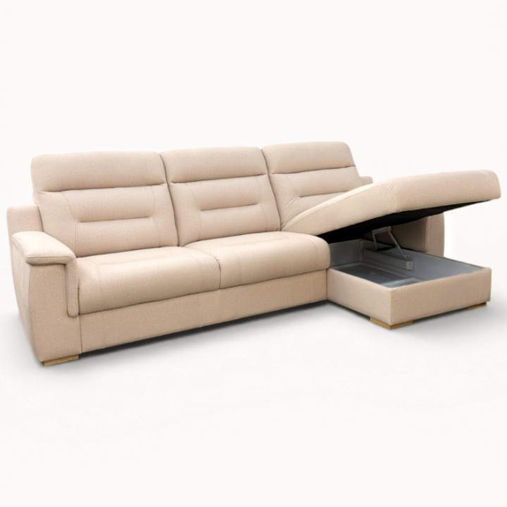 Bespoke Corner Sofa Bed with Storage  Beige| J&B Furniture