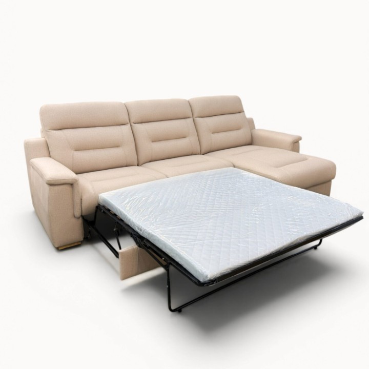 Bespoke Corner Sofa Bed with Storage  Beige| J&B Furniture