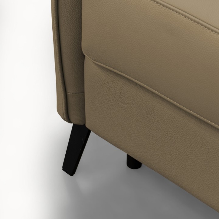 Bergamo Corner Sofa Bed in Beige Italian Leather | J&B