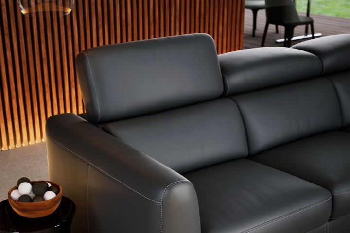 Boston Bespoke Small Corner Sofa | Adjustable Headrest