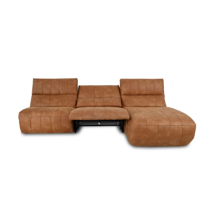 Chaise Longue Sofa with Electric Recliner