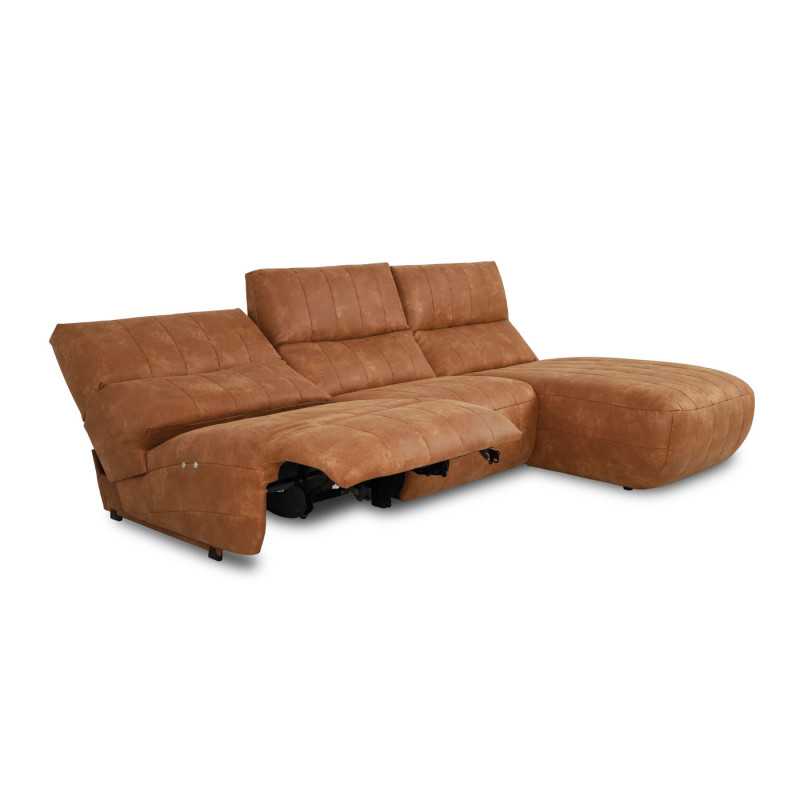 Chaise Longue Sofa with Electric Recliner