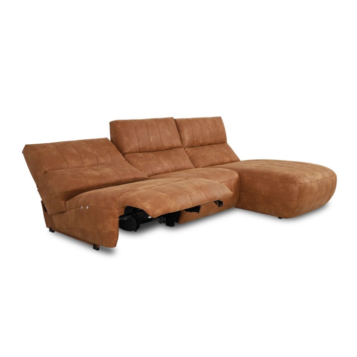 Chaise Longue Sofa with Electric Recliner