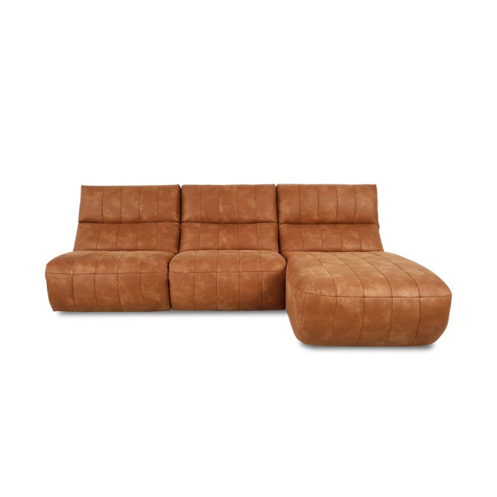 Chaise Longue Sofa with Electric Recliner