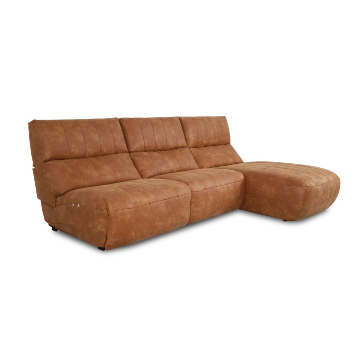 Chaise Longue Sofa with Electric Recliner
