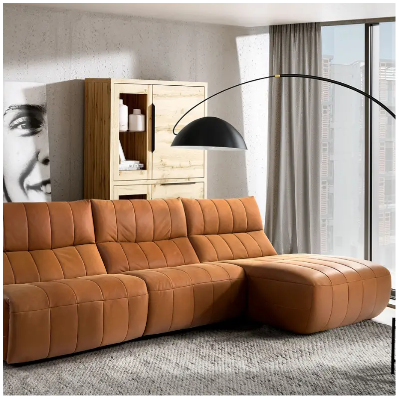 Chaise Longue Sofa with Electric Recliner