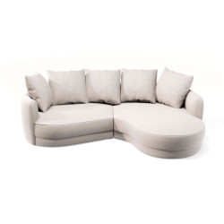 Ciri Rounded Beige Corner Sofa