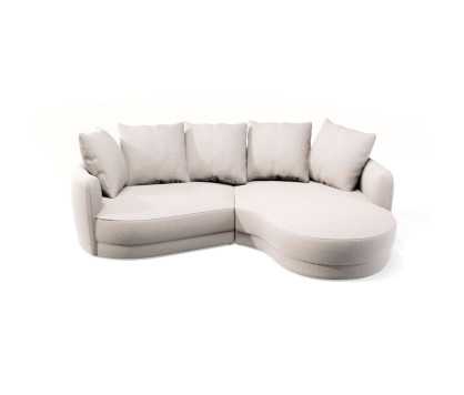 Ciri Rounded Beige Corner Sofa