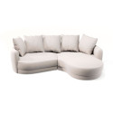 Ciri Rounded Beige Corner Sofa
