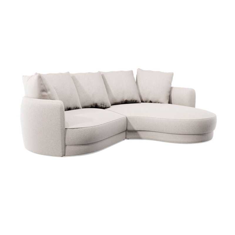 Ciri Rounded Beige Corner Sofa