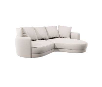 Ciri Rounded Beige Corner Sofa