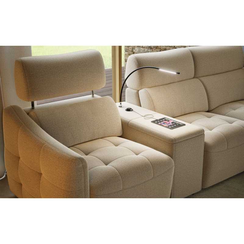 L Shape Sofa with LED Lamp
