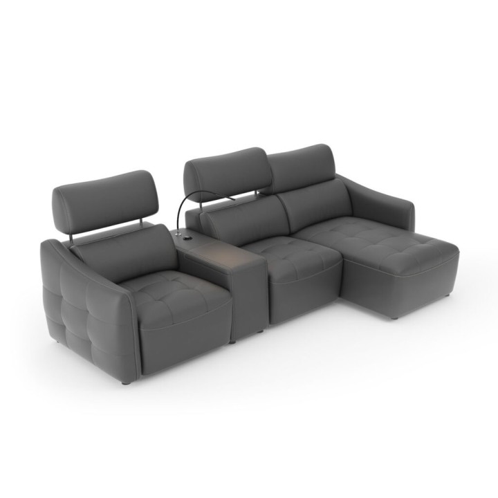 L Shape Sofa with LED Lamp