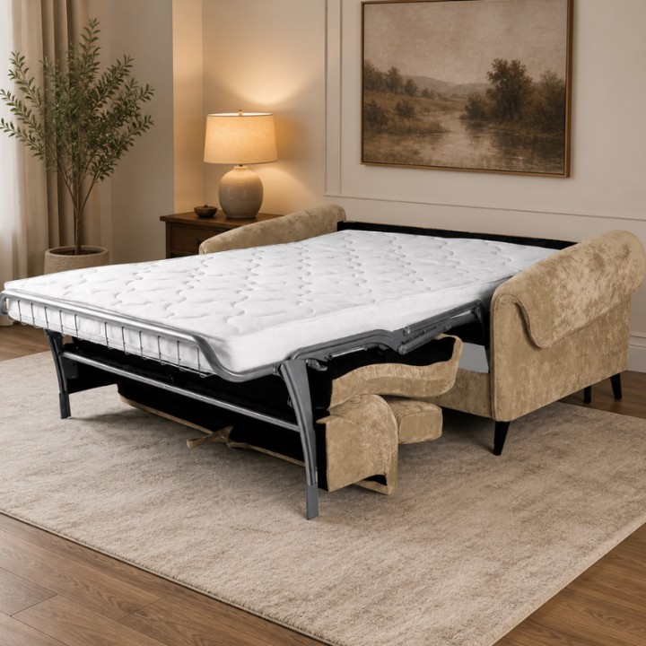 Bergamo Bespoke 2 Seater Sofa Bed in Camel | J&B Furniture