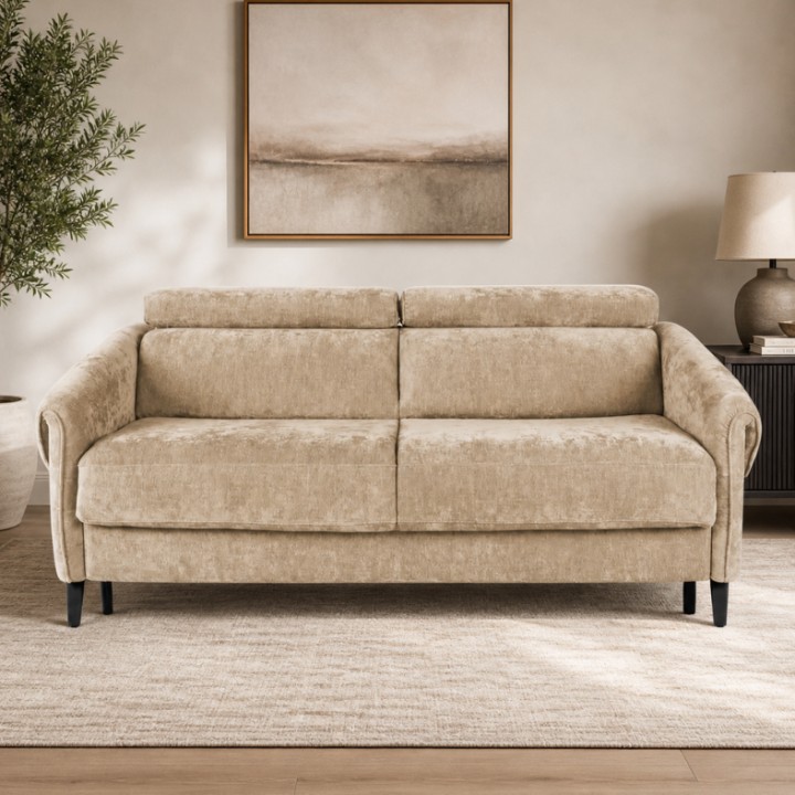 Bergamo Bespoke 2 Seater Sofa Bed in Camel | J&B Furniture