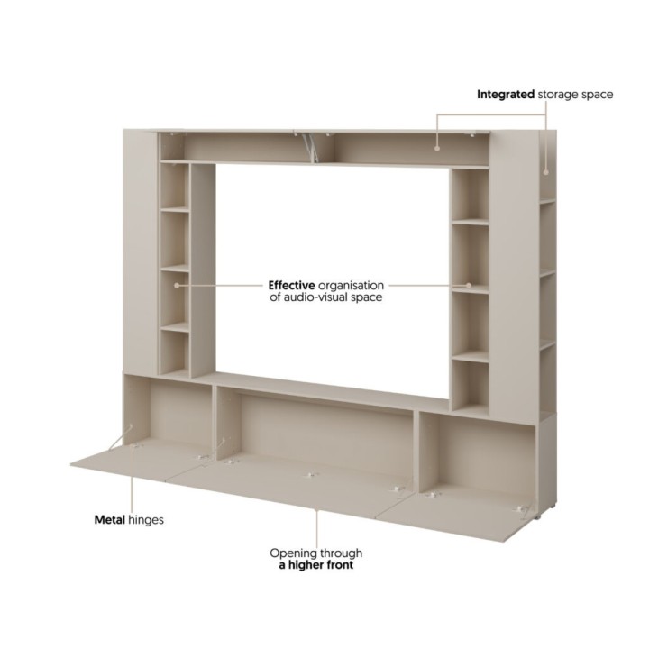 AURA TV Wall Unit for Living Room Ireland - J&B Furniture