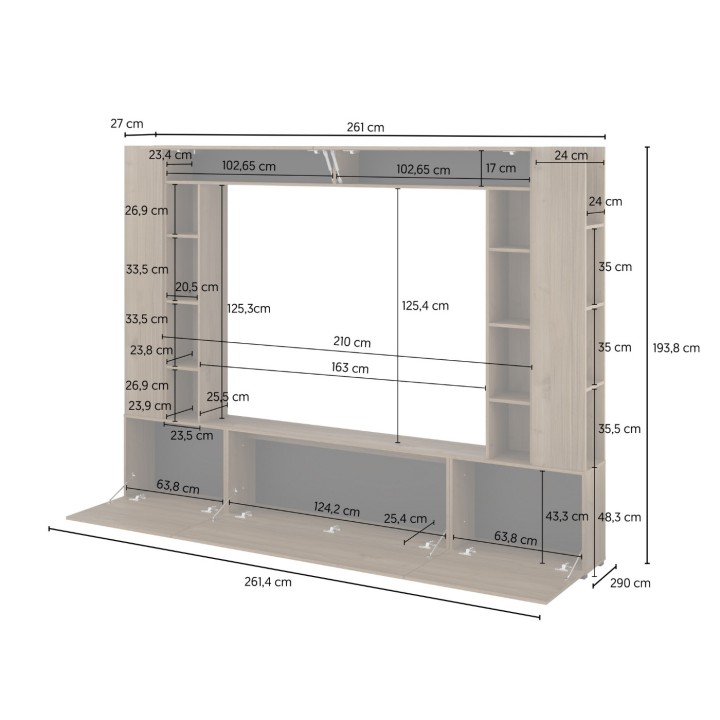 AURA Modern Wall Unit – Stylish Living Room - J&B Furniture