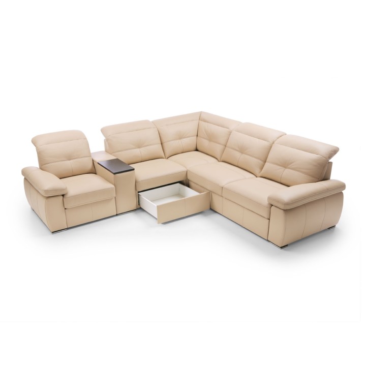 Corner Sofa Bed with Recliner