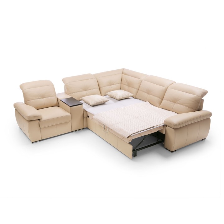 Corner Sofa Bed with Recliner