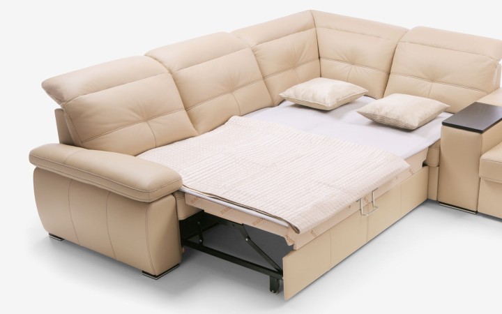 Legend Corner Sofa Bed with Recliner and Laptop Table