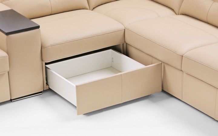 Legend Corner Sofa Bed with Recliner and Laptop Table