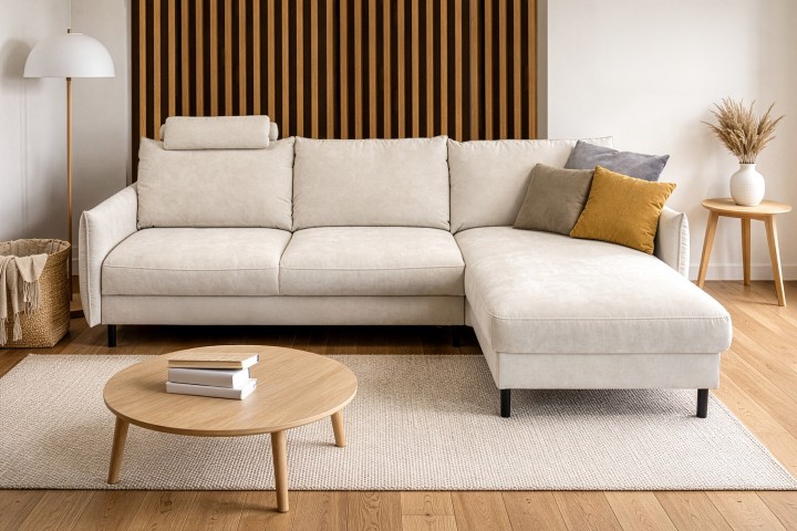 Lukka Corner Sofa Bed with Storage Ireland - J&B Furniture