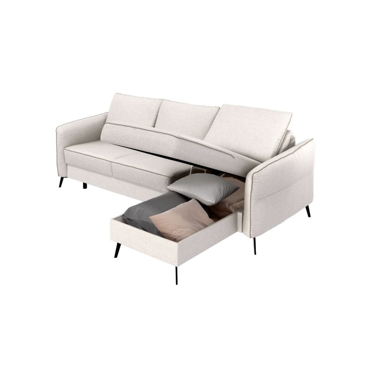 VIVA Corner Sofa Bed with Storage – Elegant L Shaped Sofa